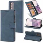 For Samsung Galaxy S20 Fantasy Classic Skin-feel Calfskin Texture Magnetic Buckle Horizontal Flip PU Leather Case with Holder & Card Slot & Wallet(Blue)