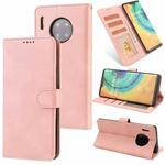 For Huawei Mate 30 Pro Fantasy Classic Skin-feel Calfskin Texture Magnetic Buckle Horizontal Flip PU Leather Case with Holder & Card Slot & Wallet(Rose Gold)