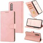 For Huawei P30 Fantasy Classic Skin-feel Calfskin Texture Magnetic Buckle Horizontal Flip PU Leather Case with Holder & Card Slot & Wallet(Rose Gold)