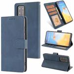 For Huawei P40 Fantasy Classic Skin-feel Calfskin Texture Magnetic Buckle Horizontal Flip PU Leather Case with Holder & Card Slot & Wallet(Blue)