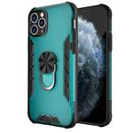 For iPhone 11 Pro Magnetic Frosted PC + Matte TPU Shockproof Casewith Ring Holder (Glistening Green)