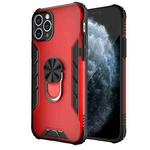 For iPhone 11 Pro Magnetic Frosted PC + Matte TPU Shockproof Casewith Ring Holder (China Red)