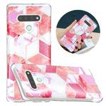 For LG Stylo 6 Flat Plating Splicing Gilding Protective Case(Cherry Glitter)