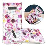 For LG Stylo 6 Flat Plating Splicing Gilding Protective Case(Round Color Matching)