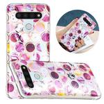 For LG K51 Flat Plating Splicing Gilding Protective Case(Round Color Matching)