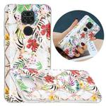 For Xiaomi Redmi Note 9 Flat Plating Splicing Gilding Protective Case(Tropical Rainforest)