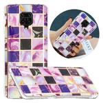 For Xiaomi Redmi Note 9 Pro Flat Plating Splicing Gilding Protective Case(Square Color Matching)