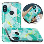 For Xiaomi Redmi 6 Pro / Mi A2 Lite Flat Plating Splicing Gilding Protective Case(Green Glitter)