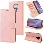 For Xiaomi Redmi Note 9 Fantasy Classic Skin-feel Calfskin Texture Magnetic Buckle Horizontal Flip PU Leather Case with Holder & Card Slot & Wallet(Rose Gold)