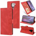 For Xiaomi Redmi Note 9 Fantasy Classic Skin-feel Calfskin Texture Magnetic Buckle Horizontal Flip PU Leather Case with Holder & Card Slot & Wallet(Red)