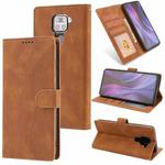 For Xiaomi Redmi Note 9 Fantasy Classic Skin-feel Calfskin Texture Magnetic Buckle Horizontal Flip PU Leather Case with Holder & Card Slot & Wallet(Brown)