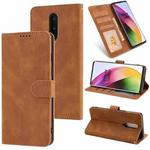 For OnePlus 8 Fantasy Classic Skin-feel Calfskin Texture Magnetic Buckle Horizontal Flip PU Leather Case with Holder & Card Slot & Wallet(Brown)