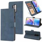 For OnePlus 8 Pro Fantasy Classic Skin-feel Calfskin Texture Magnetic Buckle Horizontal Flip PU Leather Case with Holder & Card Slot & Wallet(Blue)