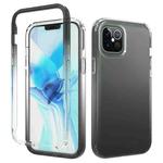 For iPhone 12 Pro Max Shockproof  High Transparency Two-color Gradual Change PC+TPU Candy Colors Protective Case(Black)