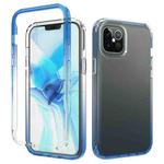 For iPhone 12 Pro Max Shockproof  High Transparency Two-color Gradual Change PC+TPU Candy Colors Protective Case(Blue)