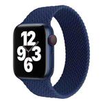 Single-turn Woven Pattern Silicone Watch Band For Apple Watch Series 7 41mm / 6 & SE & 5 & 4 40mm / 3 & 2 & 1 38mm, Size:M(Blue)