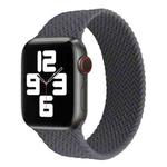 Single-turn Woven Pattern Silicone Watch Band For Apple Watch Series 7 41mm / 6 & SE & 5 & 4 40mm / 3 & 2 & 1 38mm, Size:M(Black Grey)