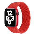 Single-turn Woven Pattern Silicone Watch Band For Apple Watch Series 7 41mm / 6 & SE & 5 & 4 40mm / 3 & 2 & 1 38mm, Size:L(Red)