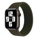 Single-turn Woven Pattern Silicone Watch Band For Apple Watch Series 7 45mm / 6 & SE & 5 & 4 44mm / 3 & 2 & 1 42mm, Size:M(Army Green)