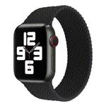 Single-turn Woven Pattern Silicone Watch Band For Apple Watch Ultra 49mm / Series 8&7 45mm / SE 2&6&SE&5&4 44mm / 3&2&1 42mm, Size:M(Black)