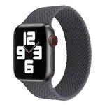 Single-turn Woven Pattern Silicone Watch Band For Apple Watch Series 7 45mm / 6 & SE & 5 & 4 44mm / 3 & 2 & 1 42mm, Size:M(Black Grey)