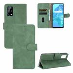 For OPPO Realme V5 / Realme Q2 Solid Color Skin Feel Magnetic Buckle Horizontal Flip Calf Texture PU Leather Case with Holder & Card Slots & Wallet(Green)