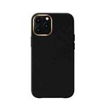 Mutural Shockproof PU+PC+Microfiber+Metal Frame Protective Case For iPhone 12 mini(Black)