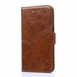 For Nokia 1.3 Geometric Stitching Horizontal Flip TPU + PU Leather Case with Holder & Card Slots & Wallet(Light Brown)