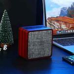 Q4 Wooden Fabric Bluetooth Speaker, Support TF Card & 3.5mm AUX(Red)