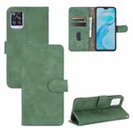 For vivo V20 Pro / S7 Solid Color Skin Feel Magnetic Buckle Horizontal Flip Calf Texture PU Leather Case with Holder & Card Slots & Wallet(Green)