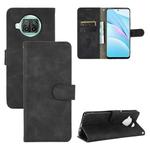 For Xiaomi Mi 10T Lite 5G Solid Color Skin Feel Magnetic Buckle Horizontal Flip Calf Texture PU Leather Case with Holder & Card Slots & Wallet(Black)