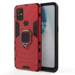 For OnePlus Nord N10 5G PC + TPU Shockproof Protective Case with Magnetic Ring Holder(Red)