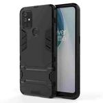 For OnePlus Nord N10 5G Shockproof PC + TPU Protective Case with Hidden Holder(Black)