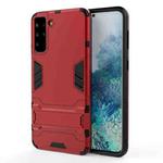 For Samsung Galaxy S21+ 5G Shockproof PC + TPU Protective Case with Hidden Holder(Red)
