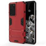 For Samsung Galaxy S21 Ultra 5G Shockproof PC + TPU Protective Case with Hidden Holder(Red)