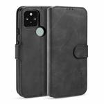 For Google Pixel 5 XL / Pixel 4A 5G DG.MING Retro Oil Side Horizontal Flip Case with Holder & Card Slots & Wallet(Black)