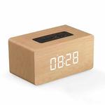 W5C Subwoofer Wooden Clock Bluetooth Speaker, Support TF Card & 3.5mm AUX(Yellow Wood)