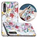 For Huawei P20 Flat Plating Splicing Gilding Protective Case(Tropical Rainforest Color Matching)