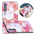 For Huawei P20 Pro Flat Plating Splicing Gilding Protective Case(Cherry Glitter Color Matching)