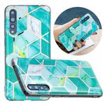 For Huawei P20 Pro Flat Plating Splicing Gilding Protective Case(Green Glitter Color Matching)