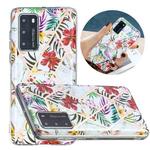 For Huawei P40 Pro Flat Plating Splicing Gilding Protective Case(Tropical Rainforest Color Matching)