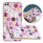 For Huawei Enjoy 7S Flat Plating Splicing Gilding Protective Case(Round Color Matching)