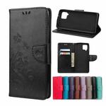 For Samsung Galaxy A42 5G Butterfly Flower Pattern Horizontal Flip Leather Case with Holder & Card Slots & Wallet(Black)