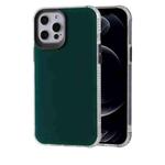 TPU + Acrylic Anti-fall Mirror Phone Protective Case For iPhone 12 / 12 Pro(Dark Green)