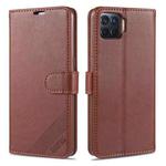 For OPPO F17 Pro / A93 AZNS Sheepskin Texture Horizontal Flip Leather Case with Holder & Card Slots & Wallet(Brown)