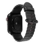 Loop Stripes Watch Band with Iron Buckle For Apple Watch Series 7 41mm / 6 & SE & 5 & 4 40mm / 3 & 2 & 1 38mm(Black)