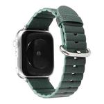 Loop Stripes Watch Band with Iron Buckle For Apple Watch Series 7 41mm / 6 & SE & 5 & 4 40mm / 3 & 2 & 1 38mm(Dark Green)