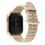 Loop Stripes Watch Band with Iron Buckle For Apple Watch Series 7 41mm / 6 & SE & 5 & 4 40mm / 3 & 2 & 1 38mm(Champagne Gold)