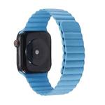 Two Loop Magnetic Watch Band For Apple Watch Series 8&7 41mm / SE 2&6&SE&5&4 40mm / 3&2&1 38mm (Chrysanthemum Blue)