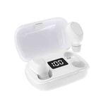 L21 Pro IPX7 Waterproof Wireless Bluetooth Earphone with Charging Box & Digital Display, Support Siri & Call(White)